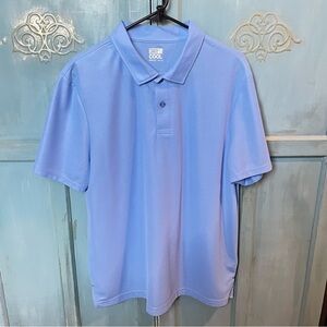 32 Degrees Cool Men's Short Sleeve Polo Shirt Lightweight Blue Size Large